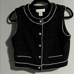 Rachel Zoe Black and White Lady Vest